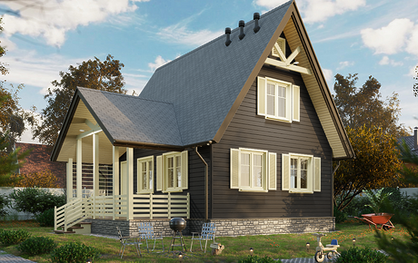 Сайдинг Premium, Брус, графит - 10