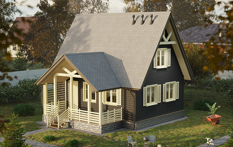 Сайдинг Premium, Брус, графит - 11